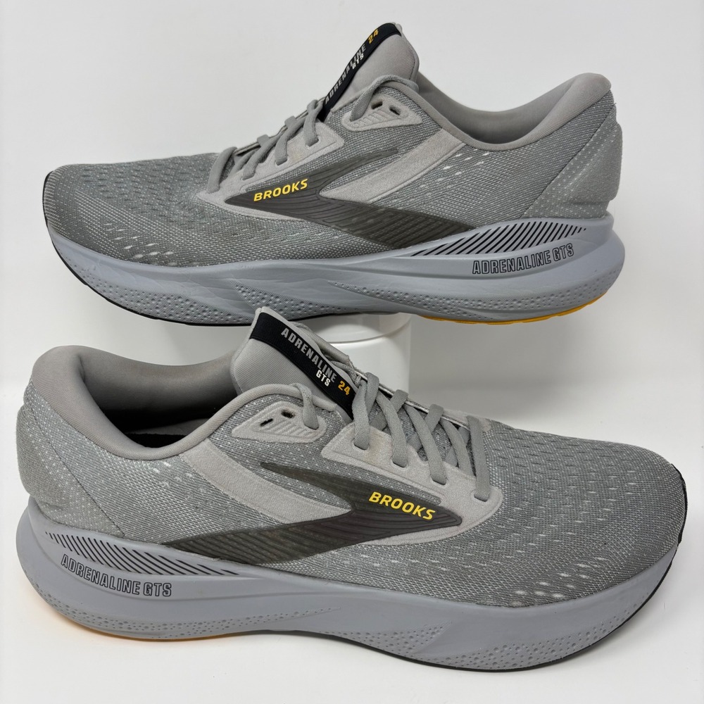 Brooks Adrenaline GTS 24 Mens Size 11 Grey Athletic Running Shoes Sneakers - Picture 2 of 8